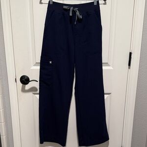Figs High Waisted Isabel Wide Leg Scrub Pants- Small, Regular Length